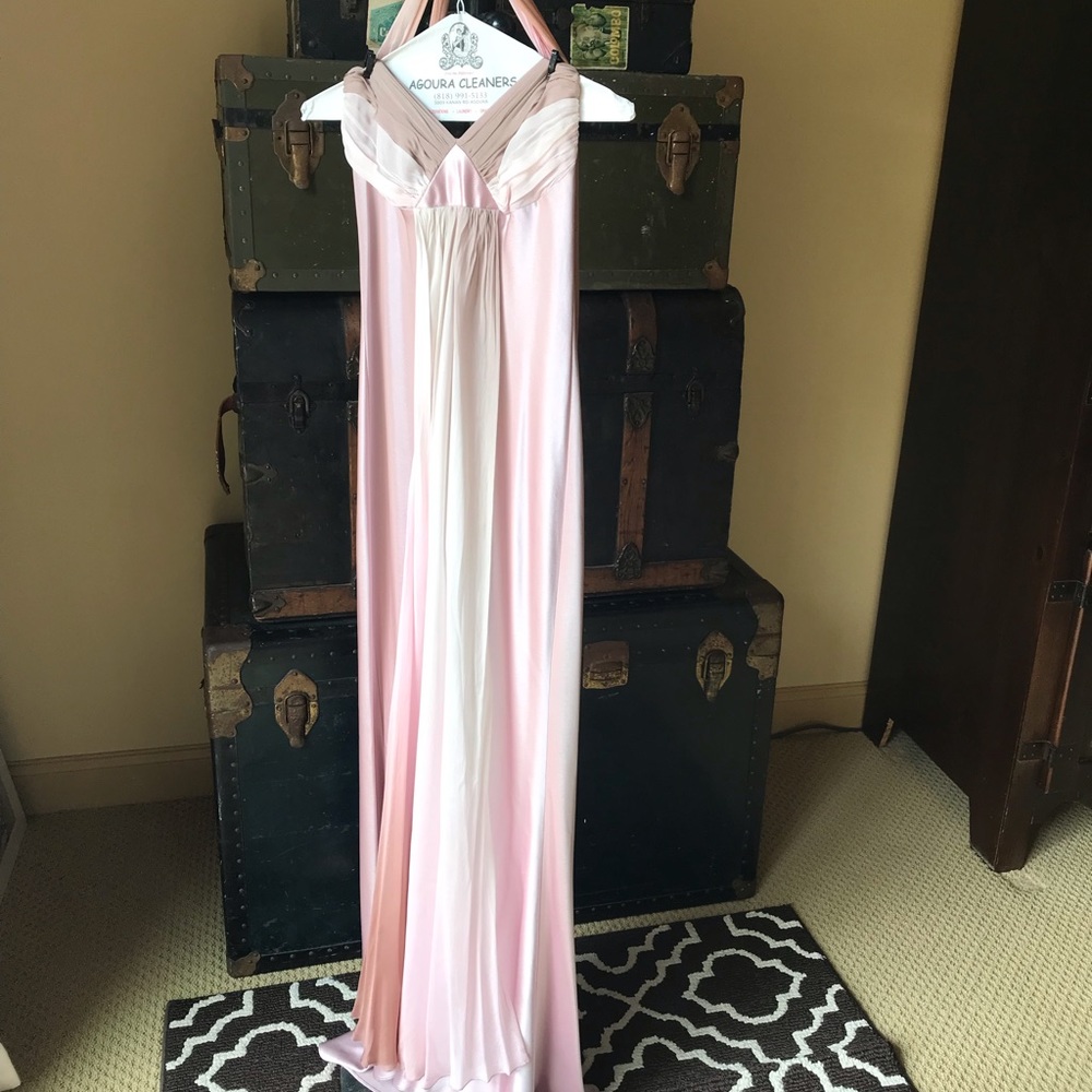 Pink silk dress